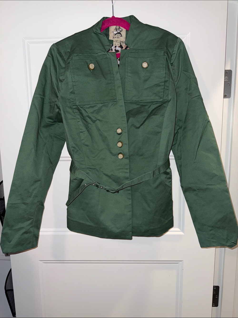 Alice’s Pig Emerald Green Utility Jacket with Belt